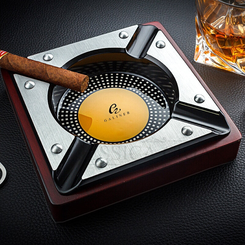 GALINER Red Wood Cigar Ashtray