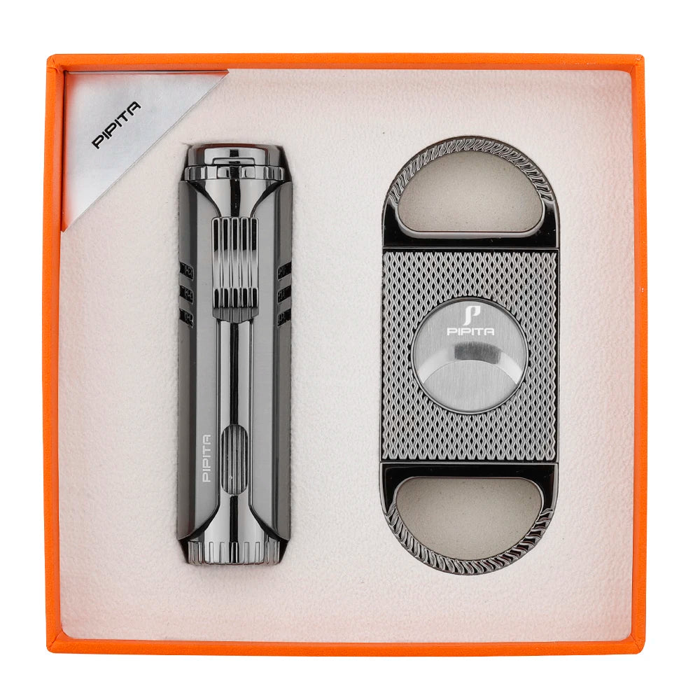 PIPITA Pinnacle Cigar Lighter and Cutter Set