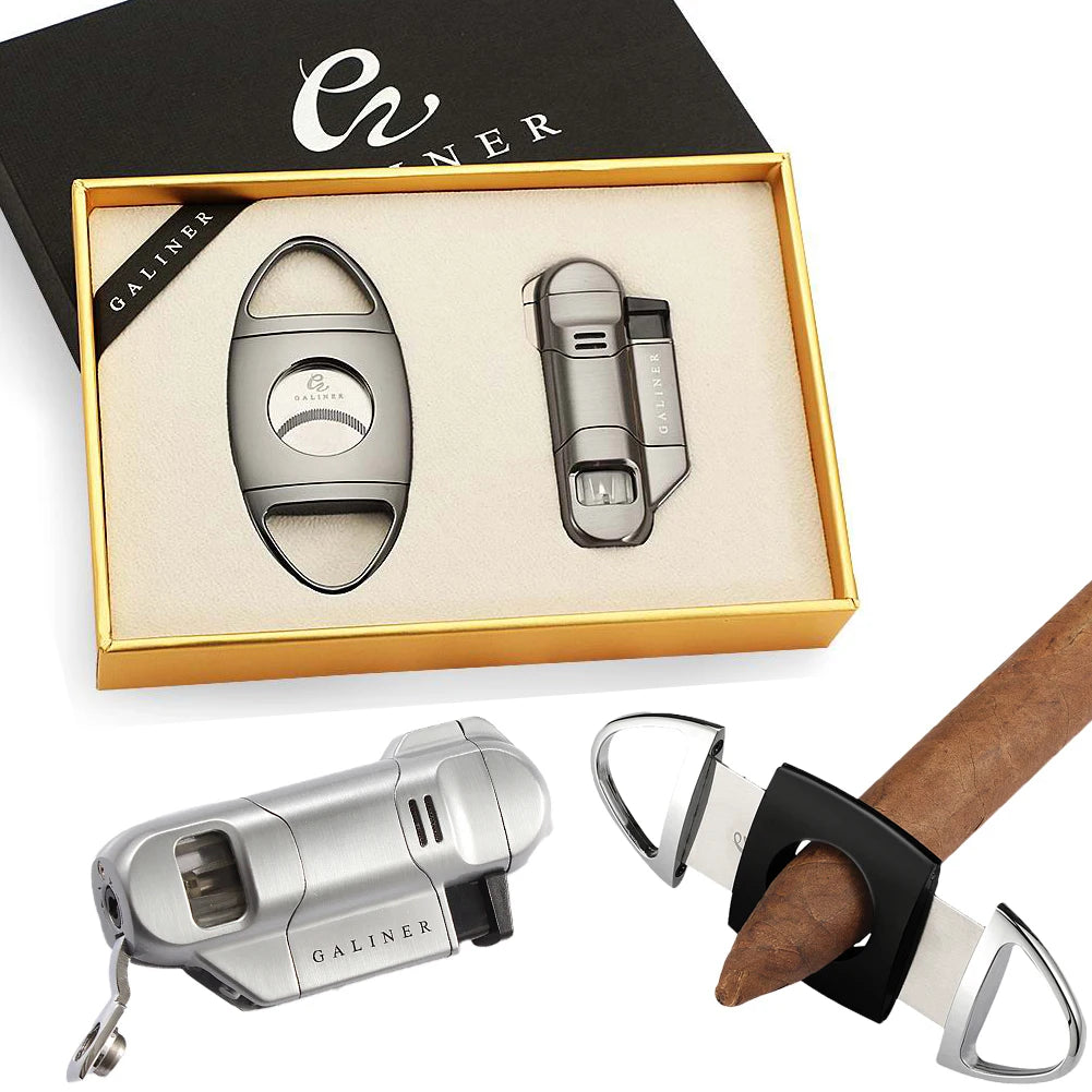 Galiner Inferno Jet Cigar Lighter and Cutter Set