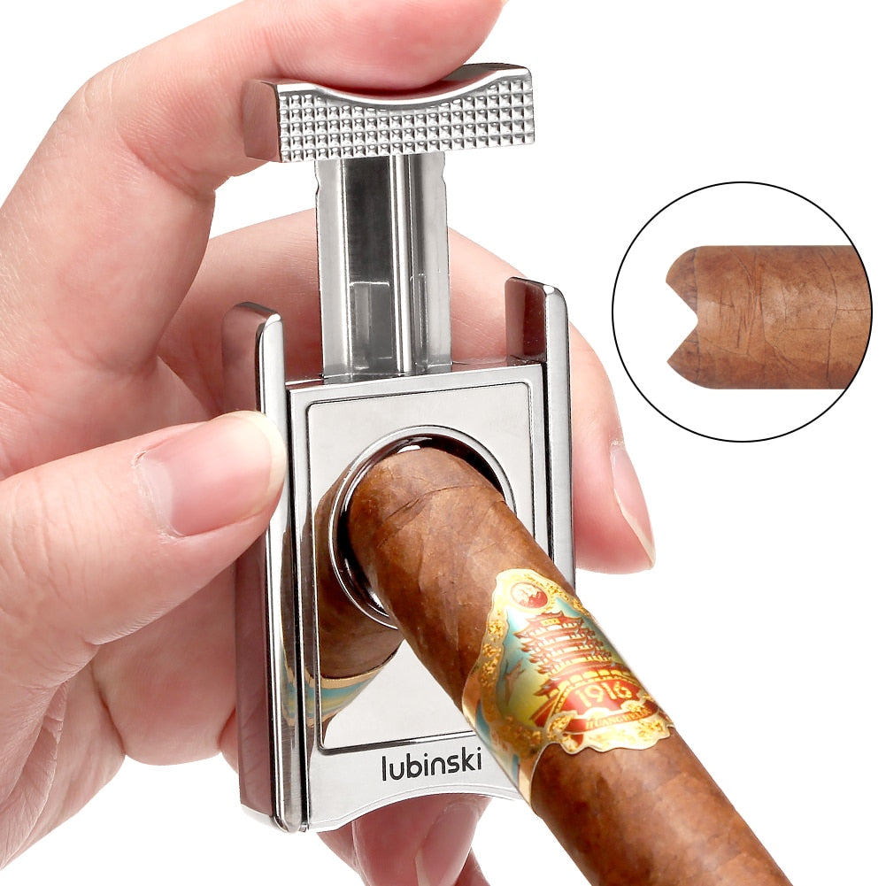 Metal V Cut Cigar Luxury Cutter