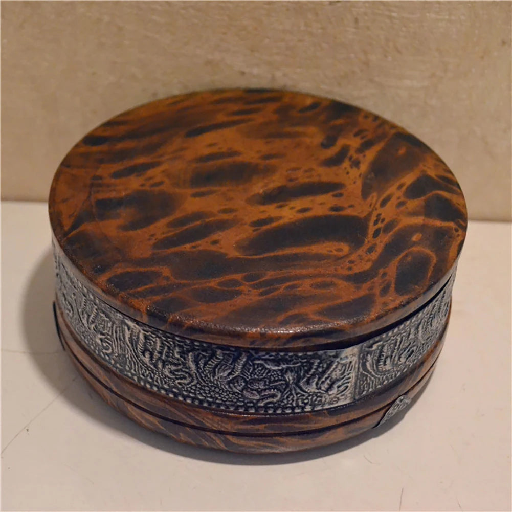 Vintage Embossed Wood Ashtray