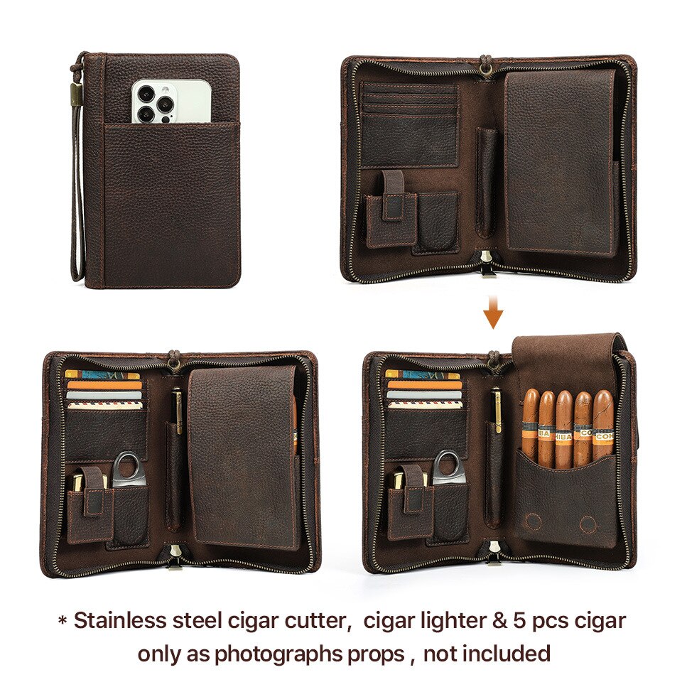 CigarJourney Leather Travel Humidor Cases