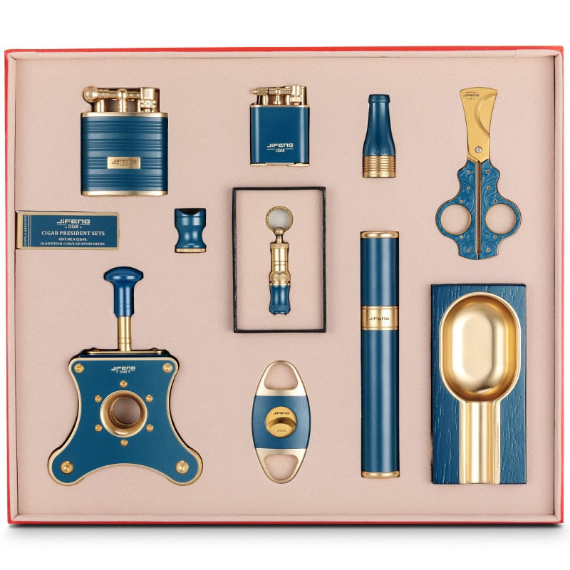 CigarLuxury 10-Piece Smoking Accessories Ensemble