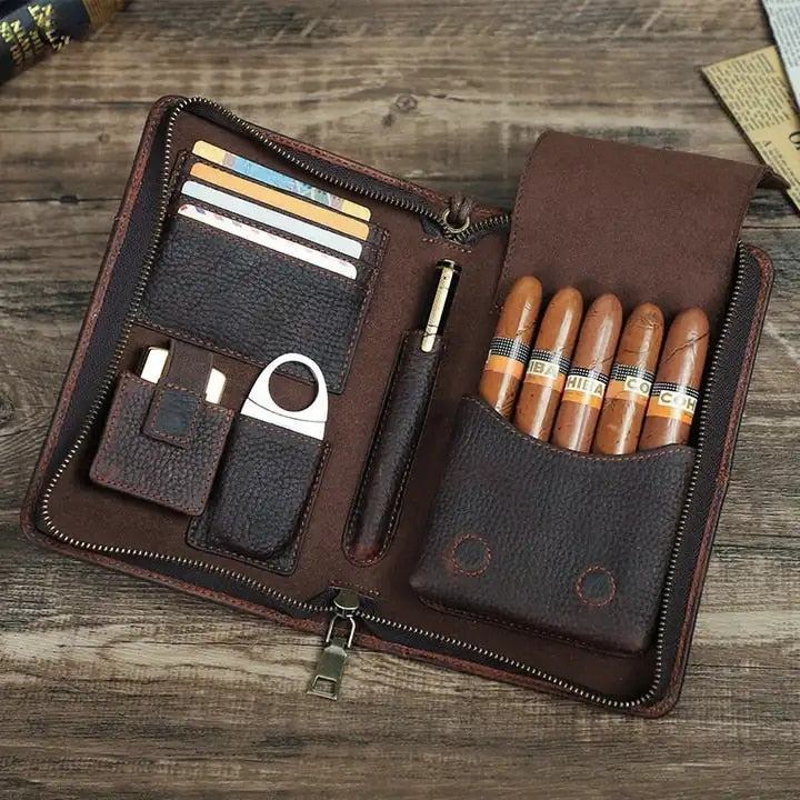 CigarJourney Leather Travel Humidor Cases