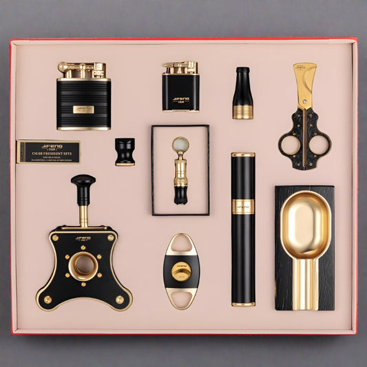 CigarLuxury 10-Piece Smoking Accessories Ensemble