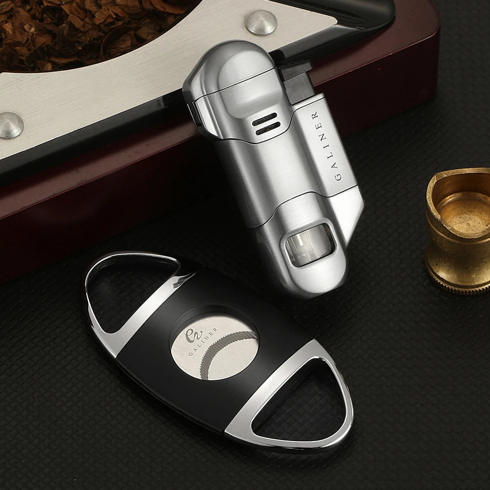 Galiner Inferno Jet Cigar Lighter and Cutter Set