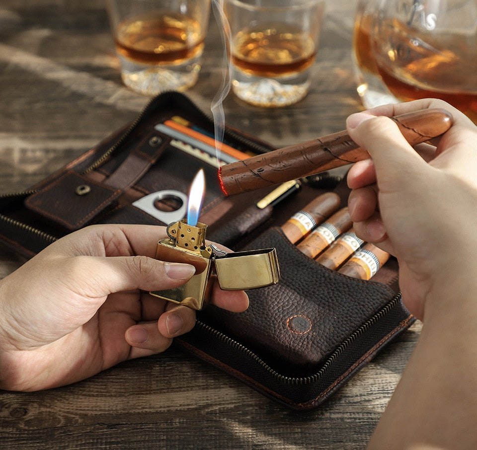 CigarJourney Leather Travel Humidor Cases