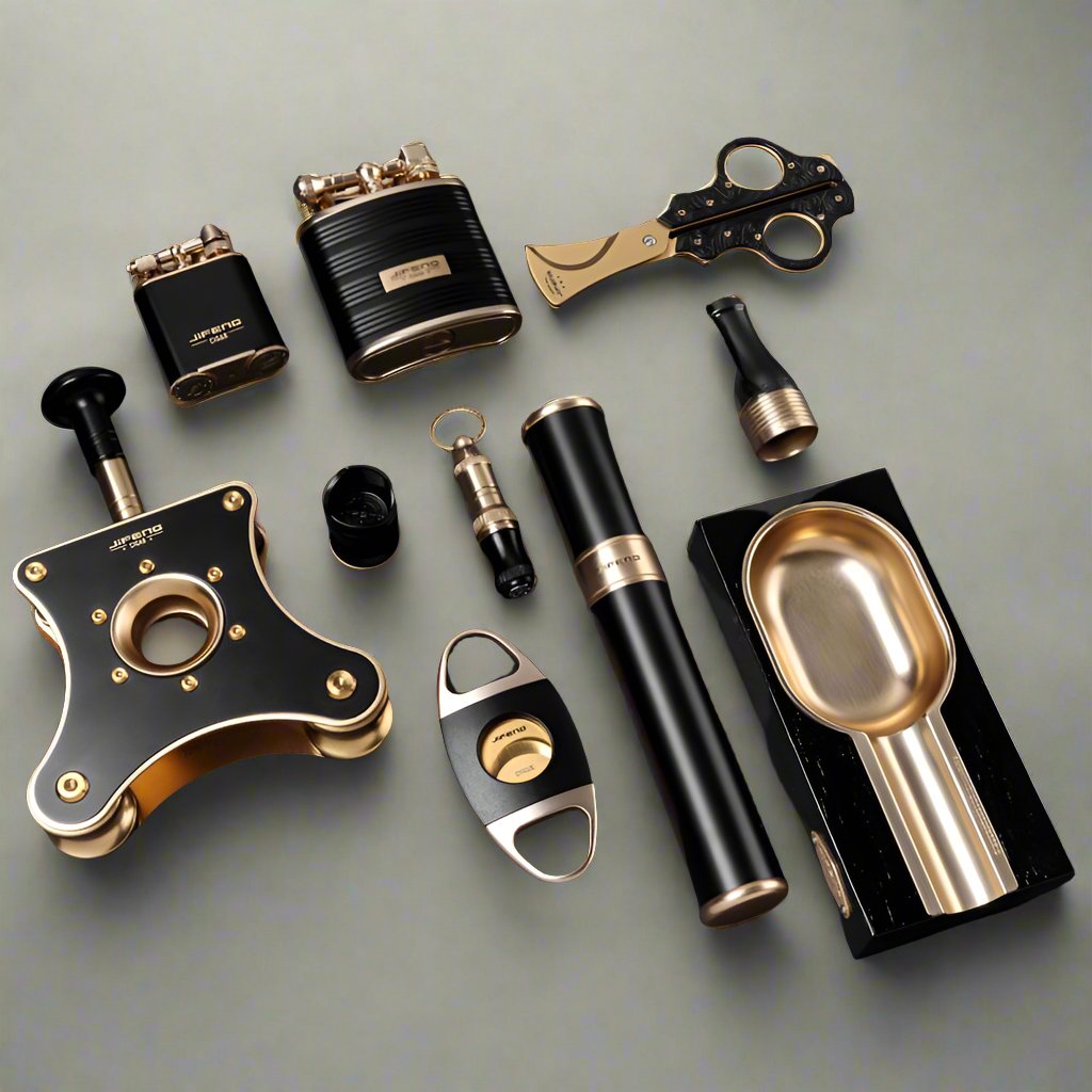 CigarLuxury 10-Piece Smoking Accessories Ensemble