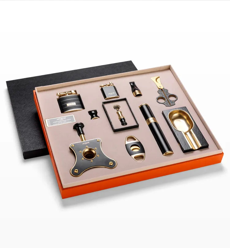 CigarLuxury 10-Piece Smoking Accessories Ensemble